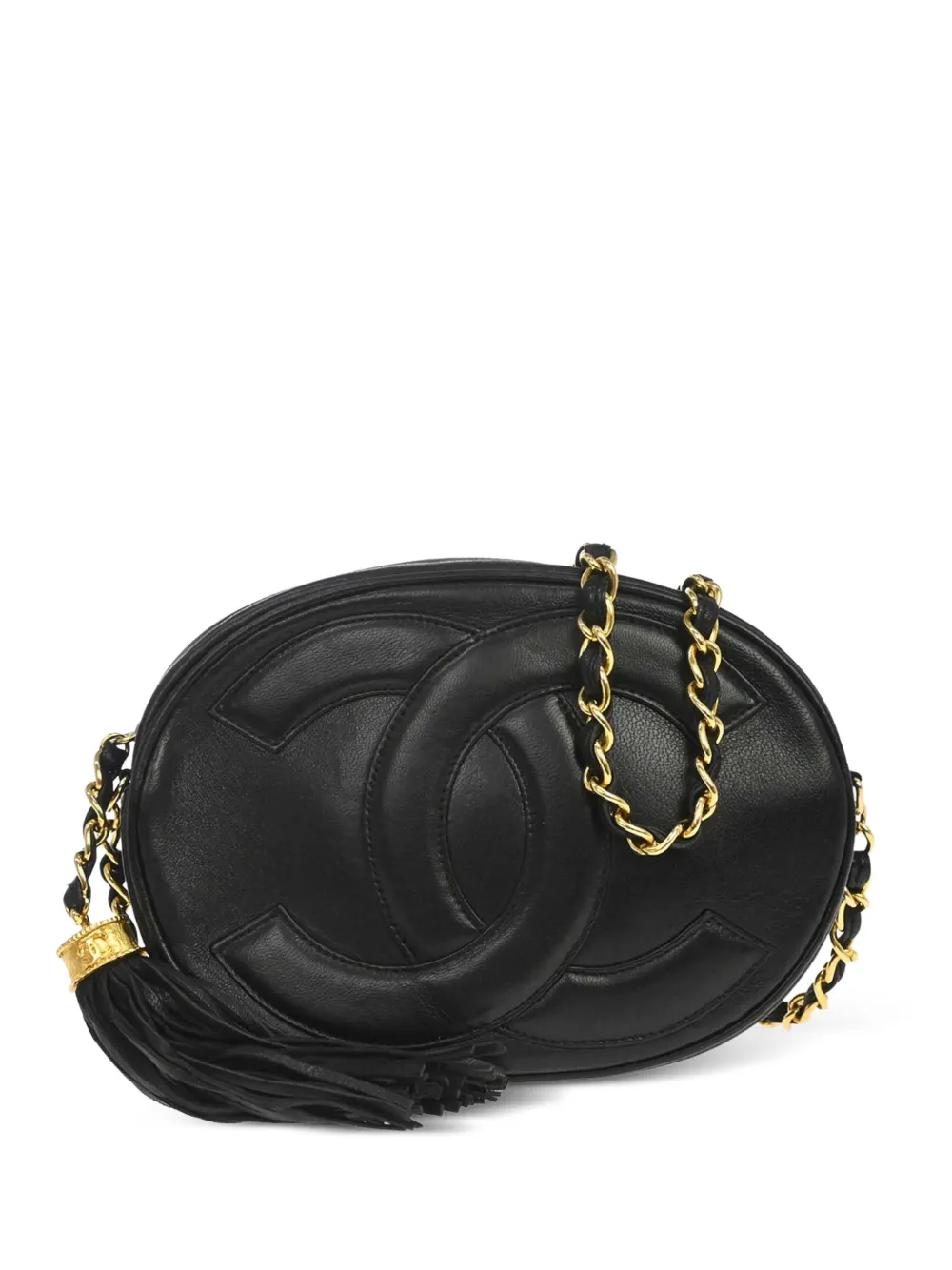 CHANEL Pre-Owned 1990 mini Schultertasche mit Quasten - Schwarz