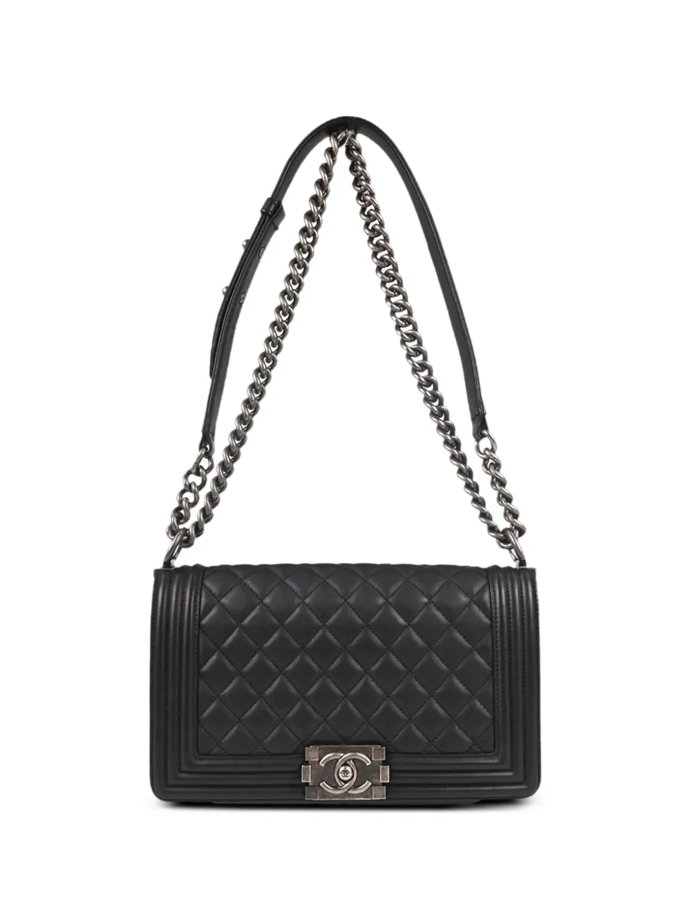 CHANEL Pre-Owned 2017 medium Boy Chanel chain shoulder bag - Nero