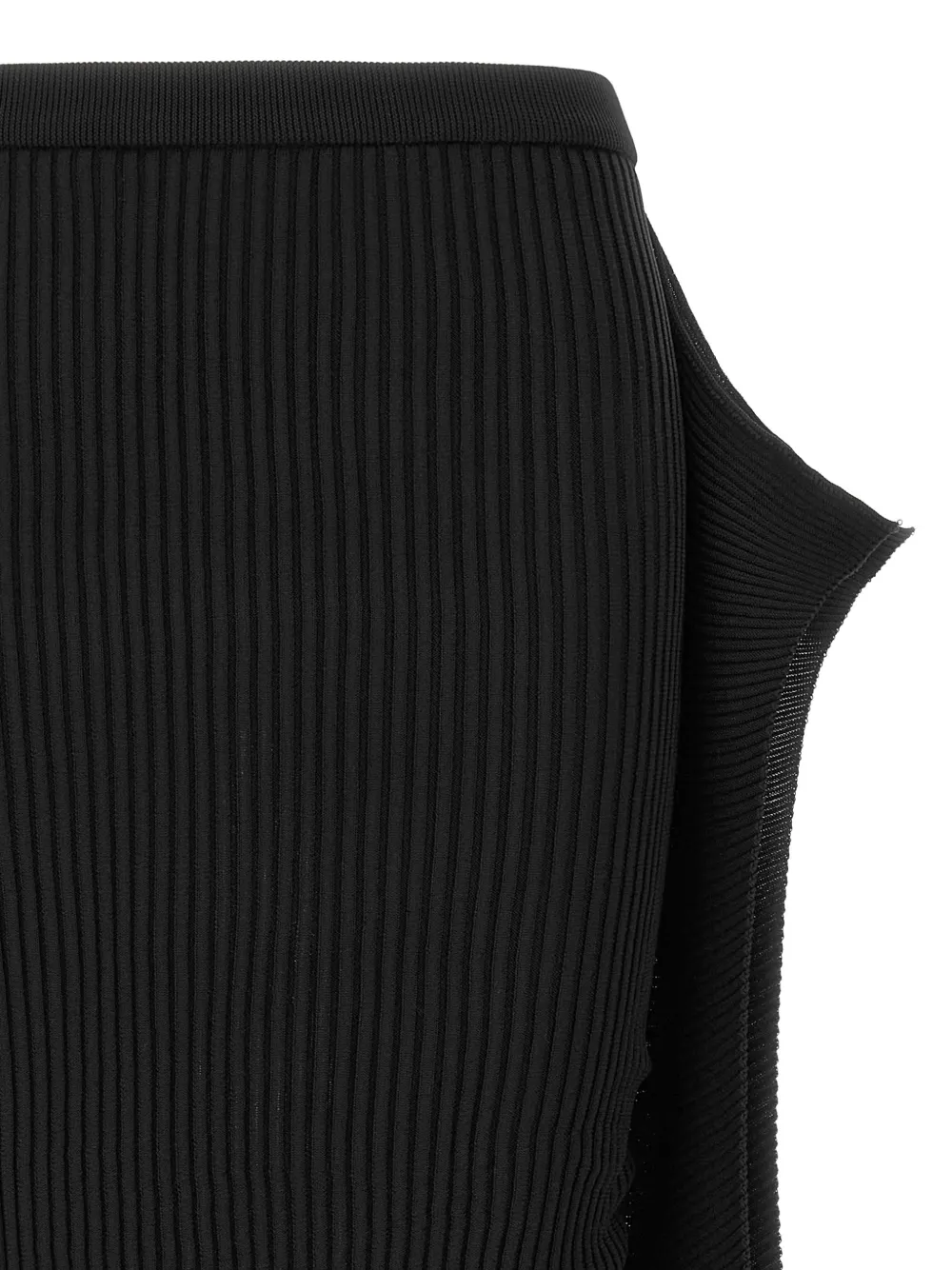Issey Miyake Prance ribgebreide maxi-rok Zwart