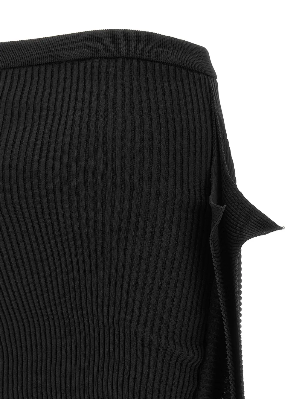 Issey Miyake Prance ribgebreide maxi-rok Zwart