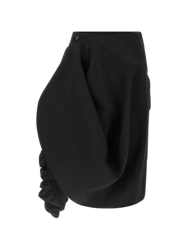 Comme des Garçons Asymmetrical Draped Skirt in Black