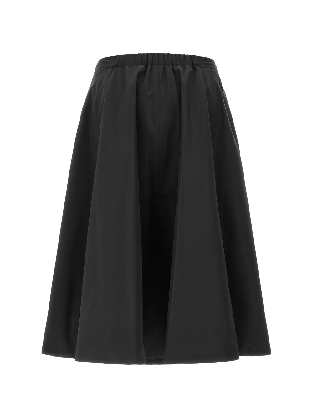Moncler logo-patch A-line midi skirt Zwart