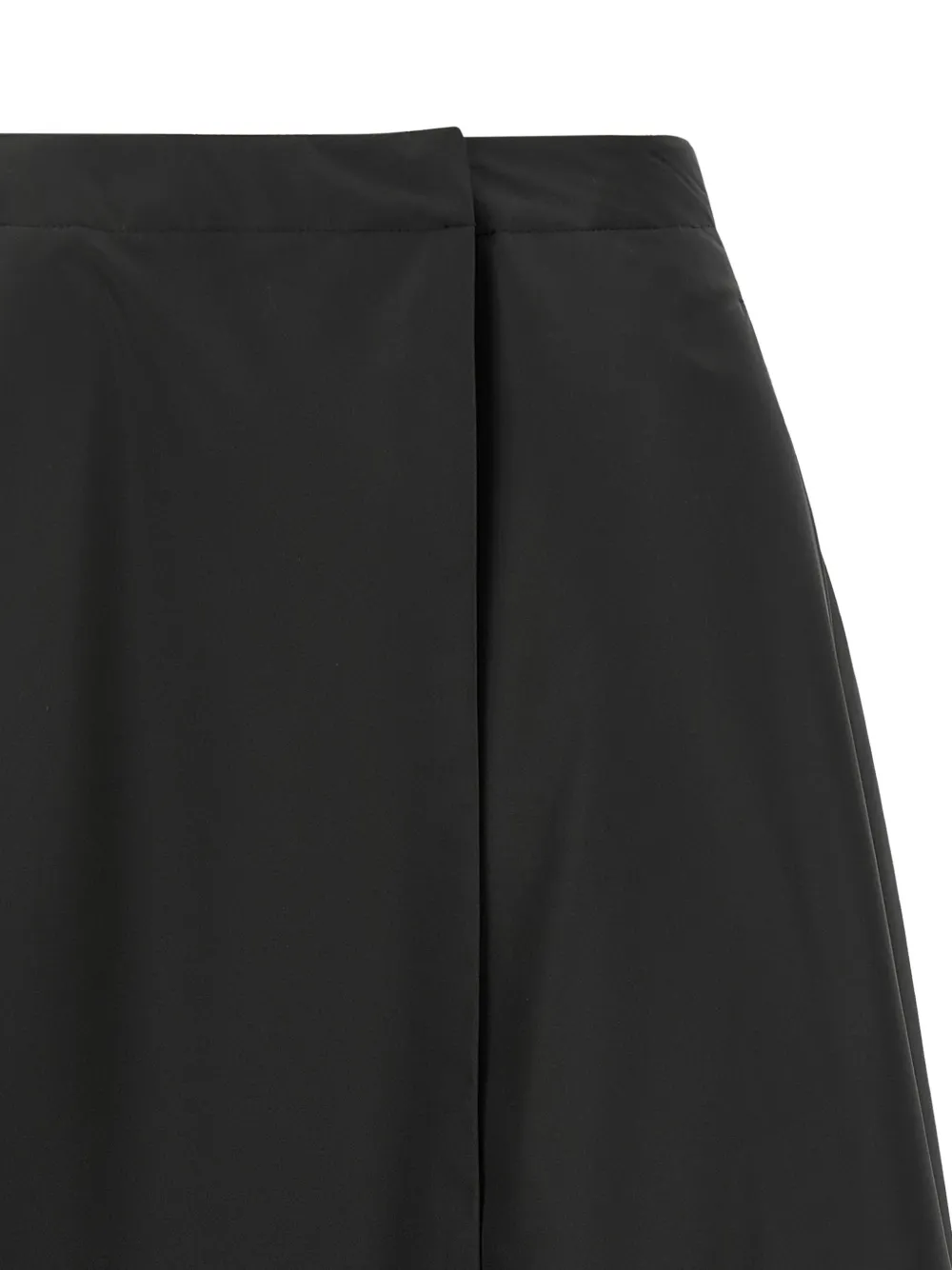 Moncler logo-patch A-line midi skirt Zwart
