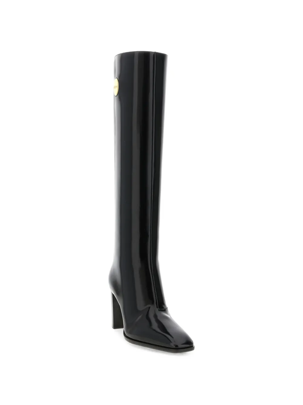 Saint Laurent Louis leather boots Zwart