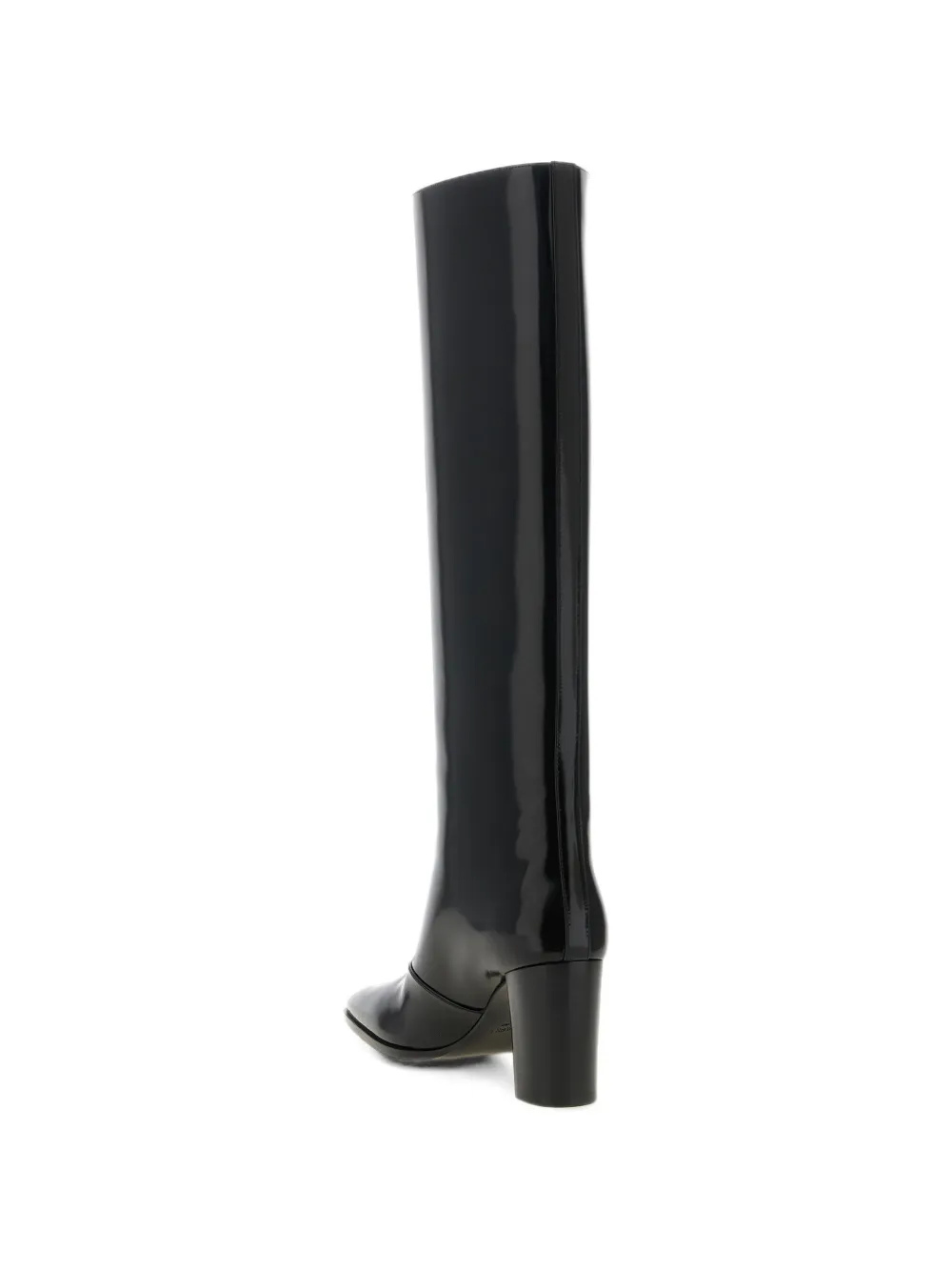 Saint Laurent Louis leather boots Zwart
