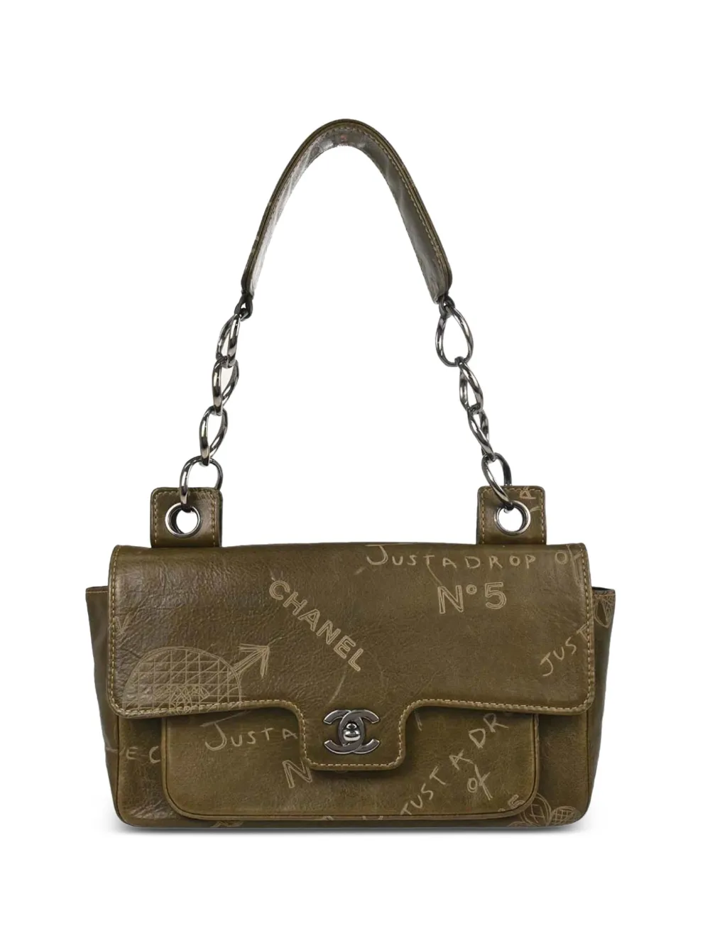 CHANEL Pre-Owned 2003 Graffiti Schultertasche - Grün