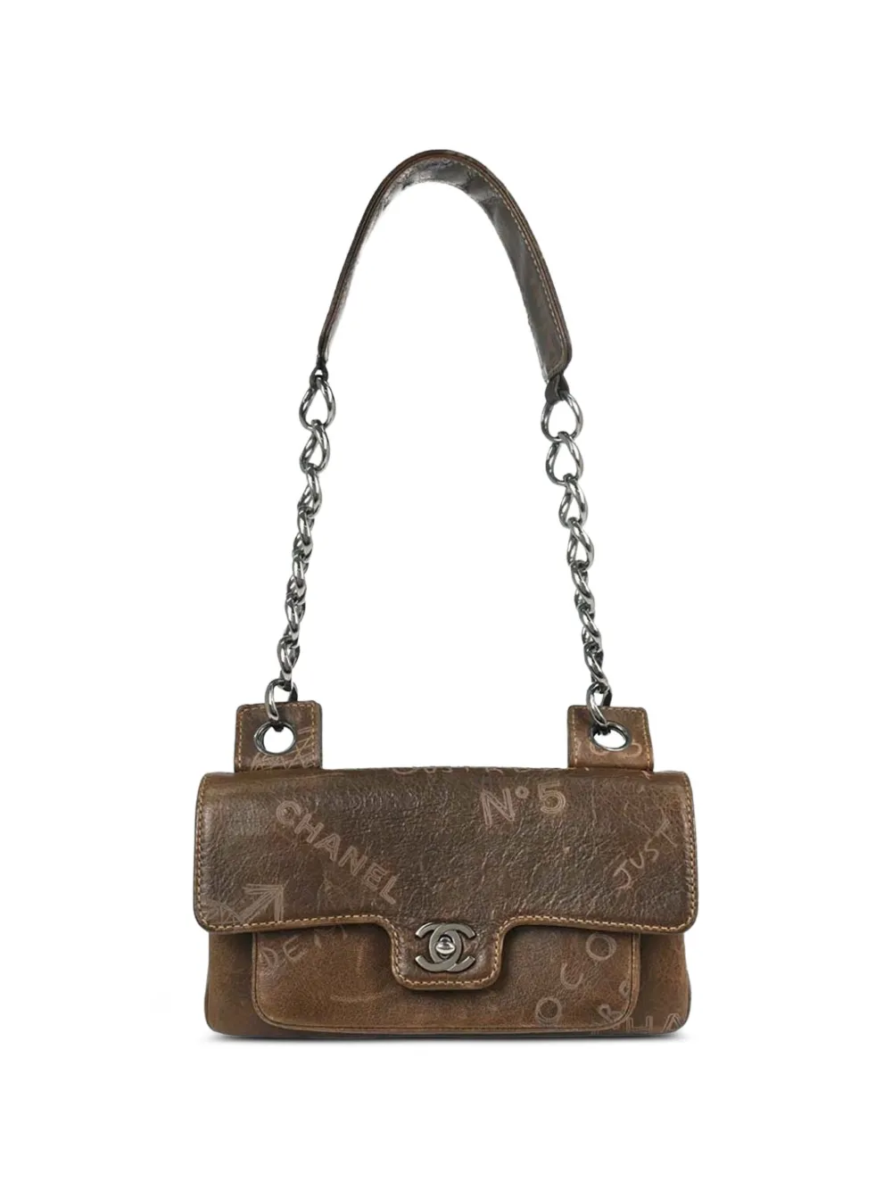CHANEL Pre-Owned 2003 Graffiti shoulder bag - Marrone