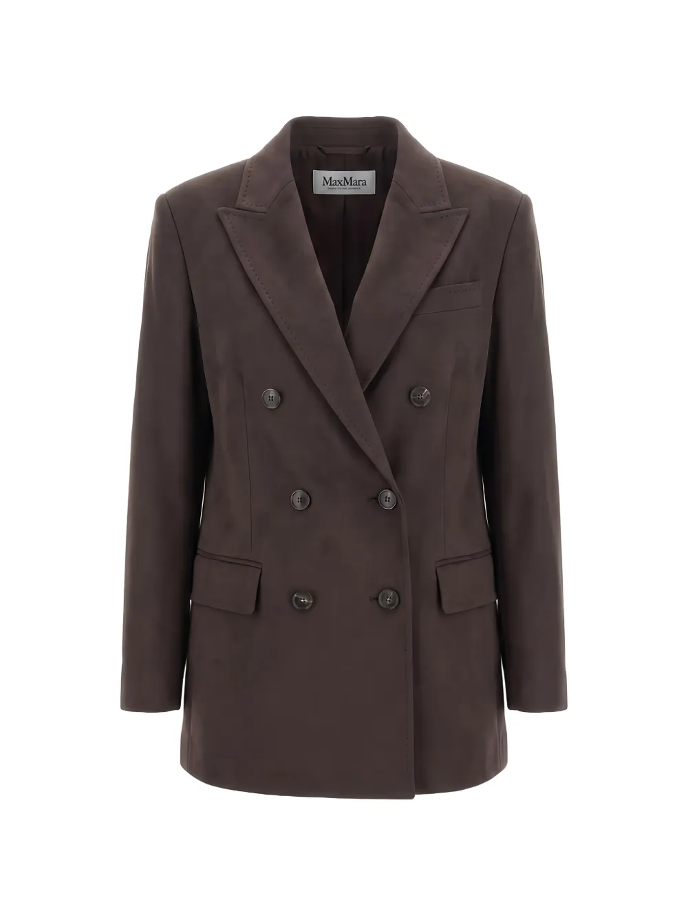 Max Mara Olimpia double-breasted peak-lapels blazer - Marrone
