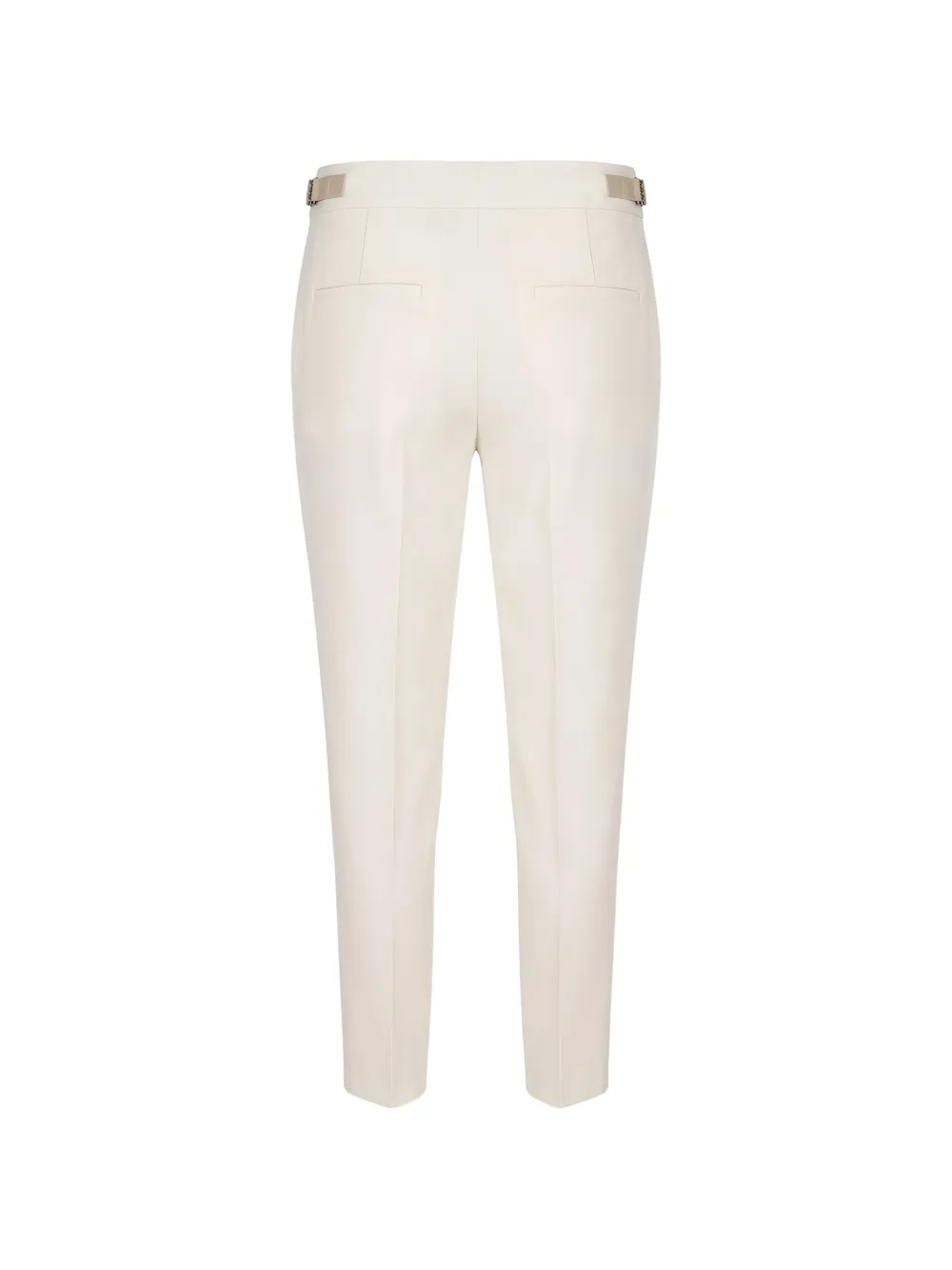 Max Mara Wollen broek met gesp bij de taille Beige