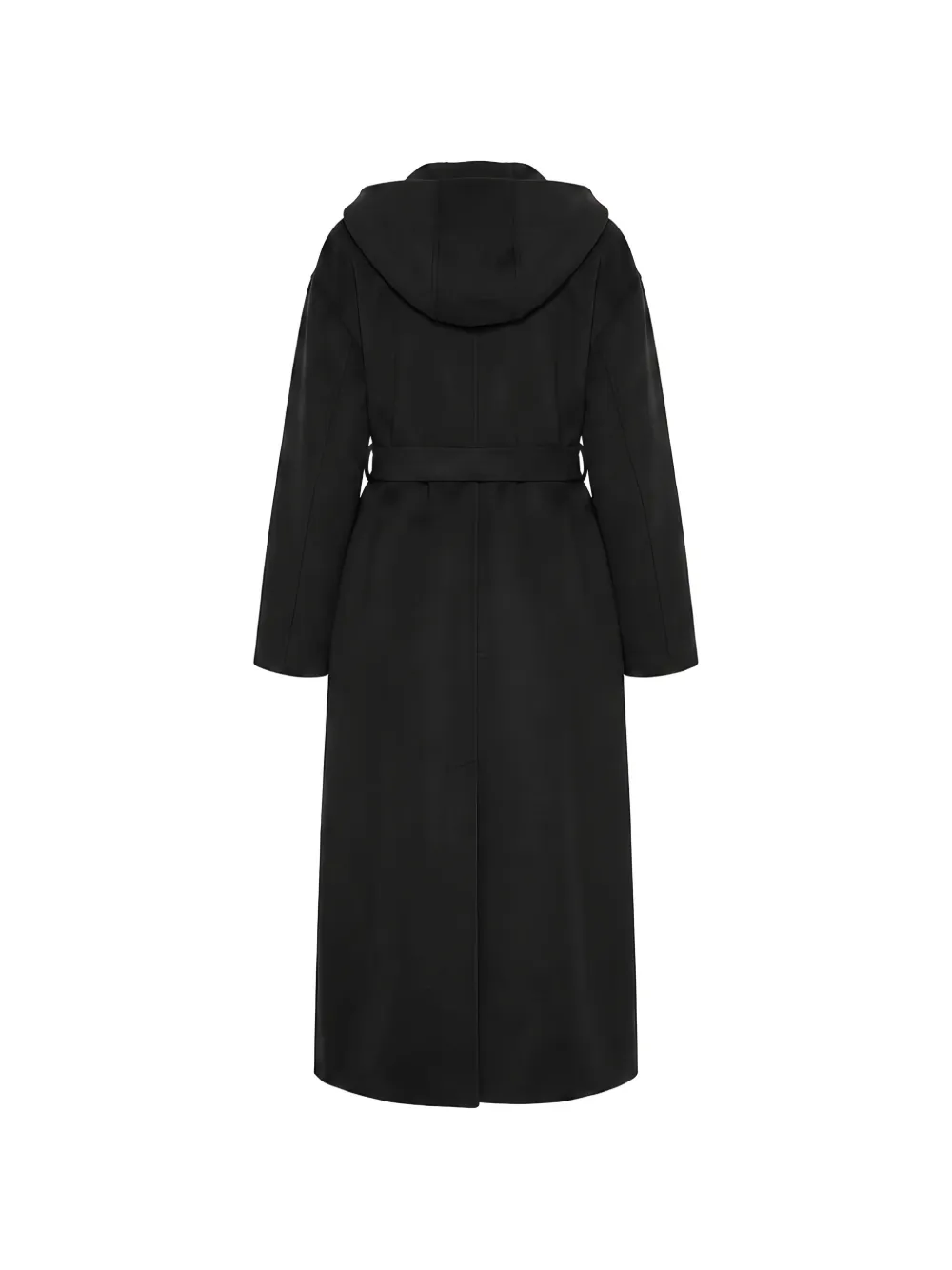 Sportmax Olmo hooded belted coat Zwart