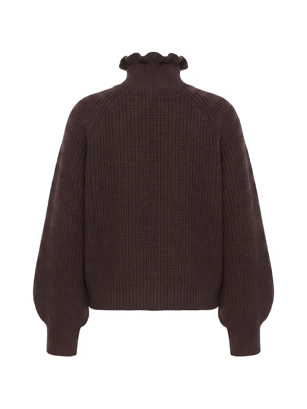 Max Mara Trui met hoge hals en ruches Bruin