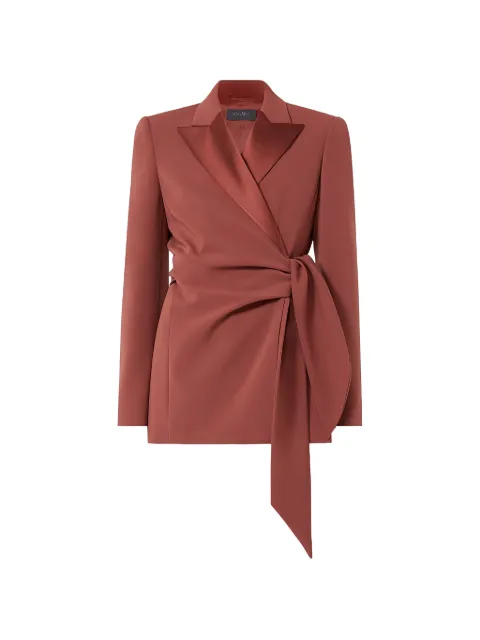 Max Mara satin-lapel belted blazer