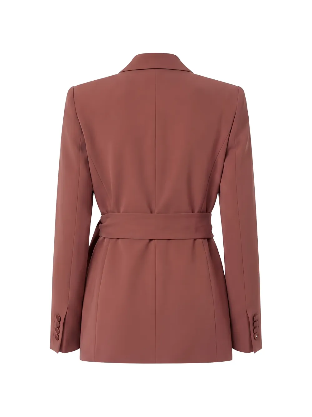 Max Mara Blazer met satijnen revers en ceintuur Bruin