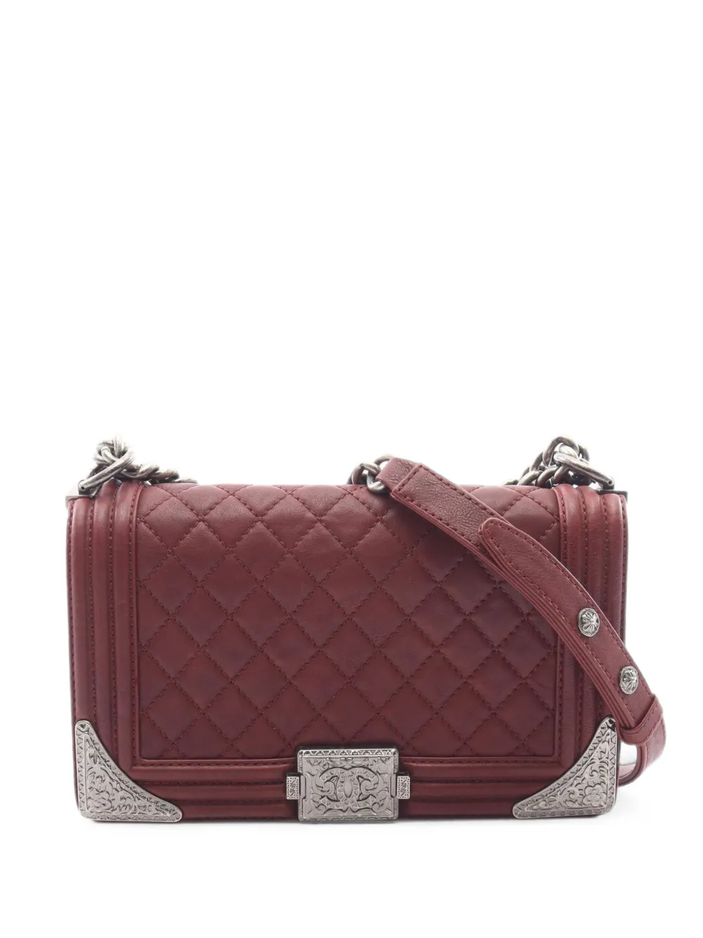 CHANEL Pre-Owned 2014 Boy Chanel shoulder bag - Rosso