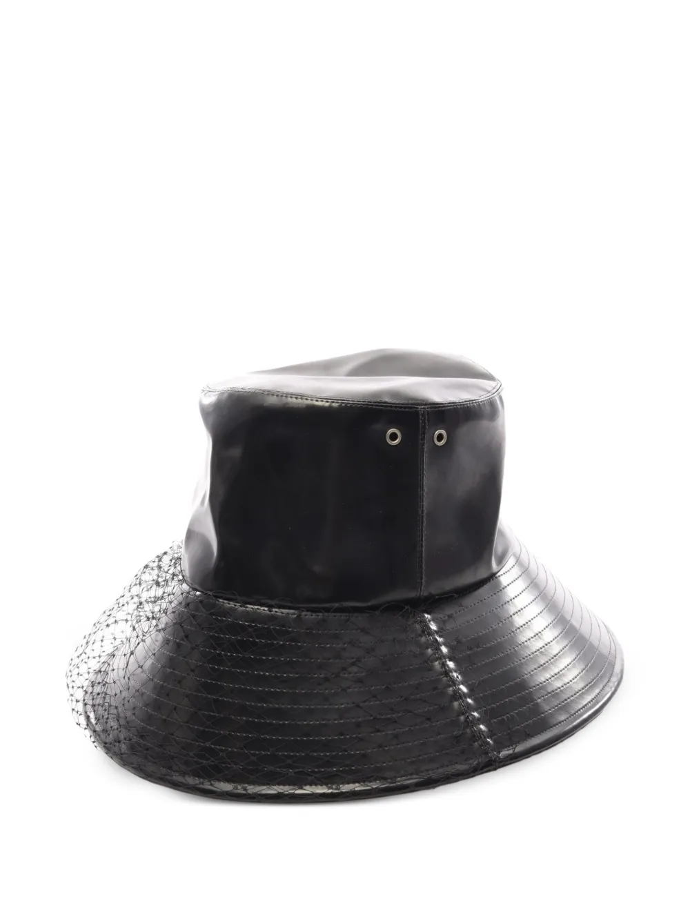 Christian Dior Pre-Owned 2000s Fischerhut mit Tüllschleier - Schwarz