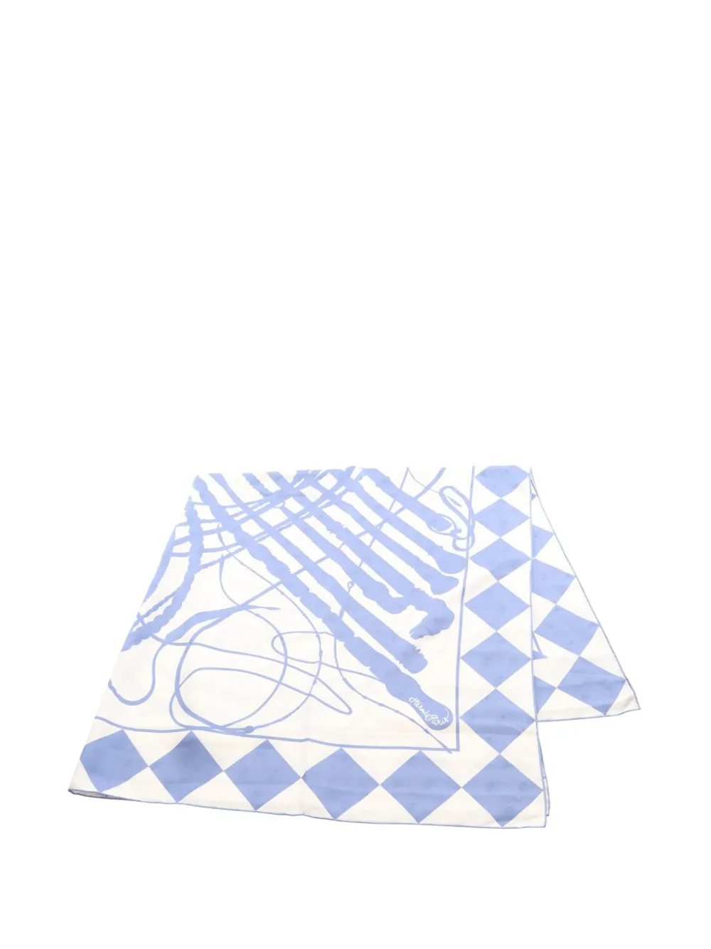 Hermès Pre-Owned 2010s Fouets et Badines Tattoo Schal - Weiß