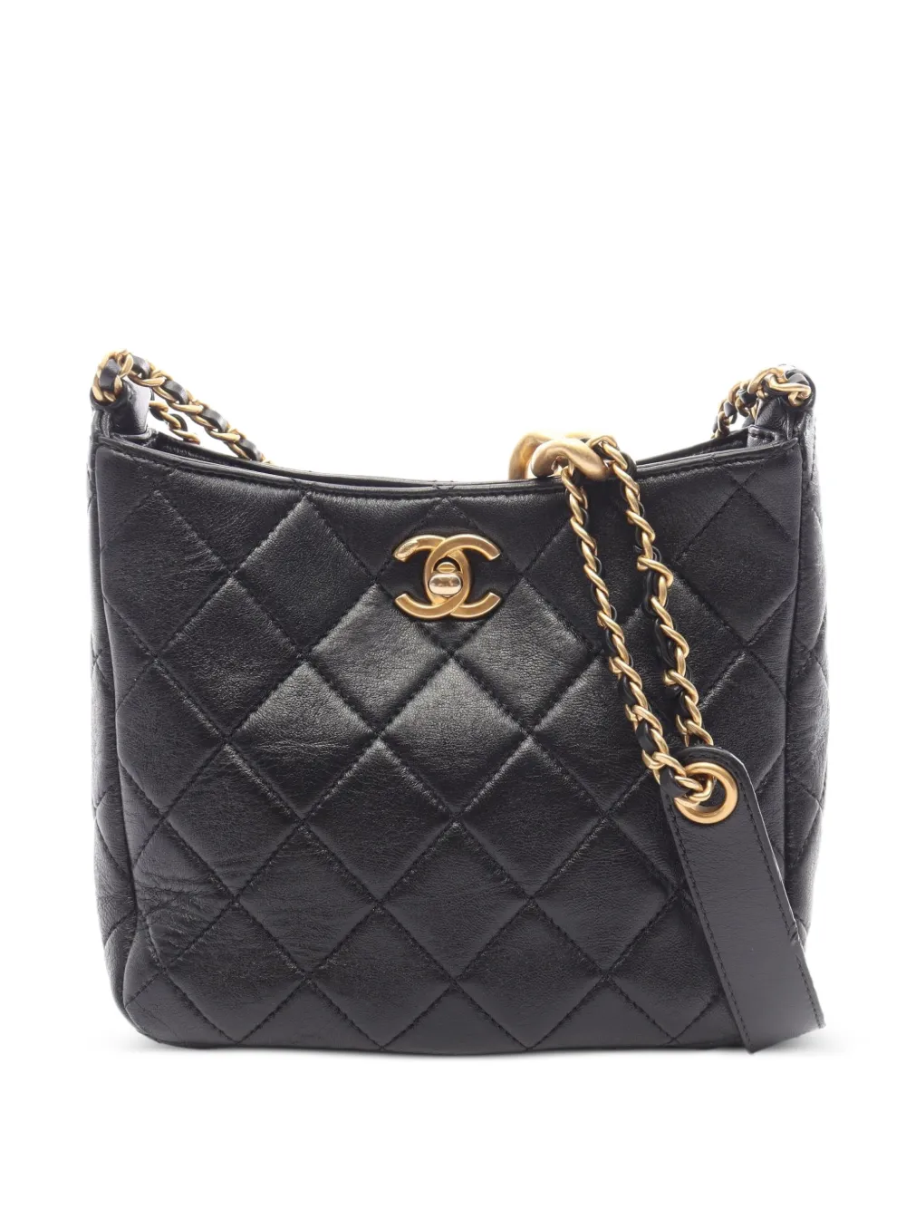 CHANEL Pre-Owned 2021 small quilted leather shoulder bag - Nero