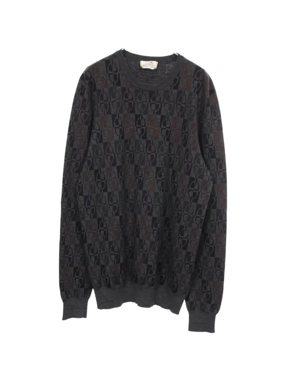 Hermès Pre-Owned 2010 Chaîne d'Ancre pattern sweater - Grau