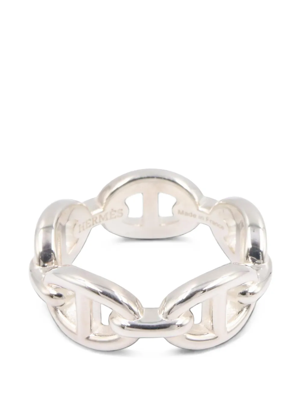 Hermès Pre-Owned 2020s PM Chaine D’Ancre Enchainee ring in Silver