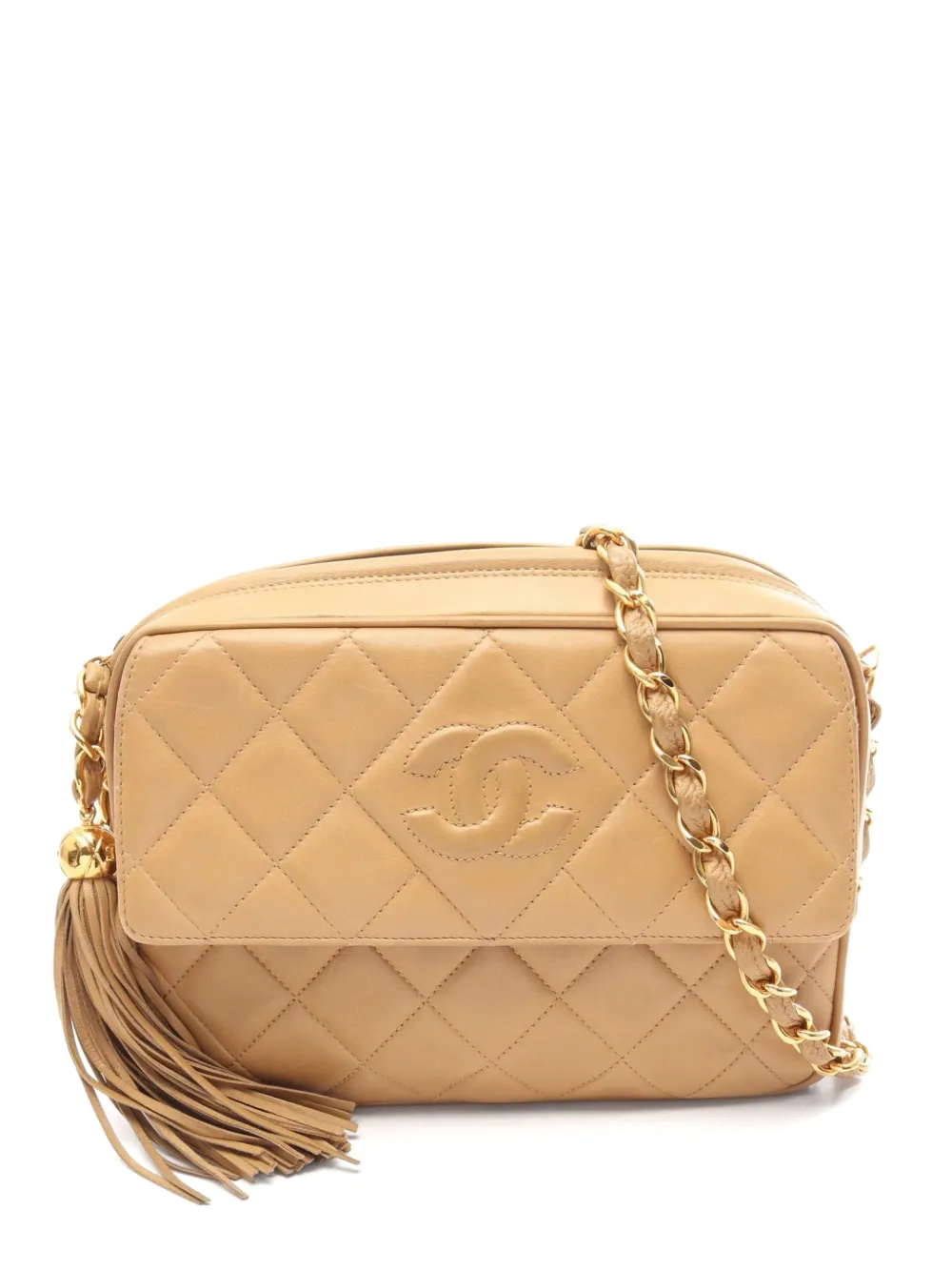 CHANEL Pre-Owned 1994-1996 Matelassé CC cross body bag - Toni neutri