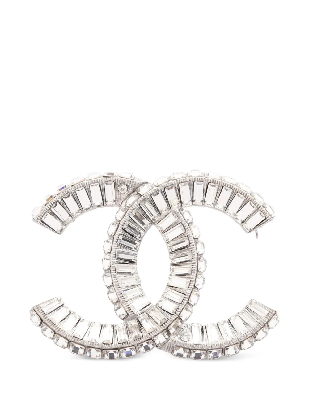 CHANEL Pre-Owned 2019 CC rhinestone brooch - Argento