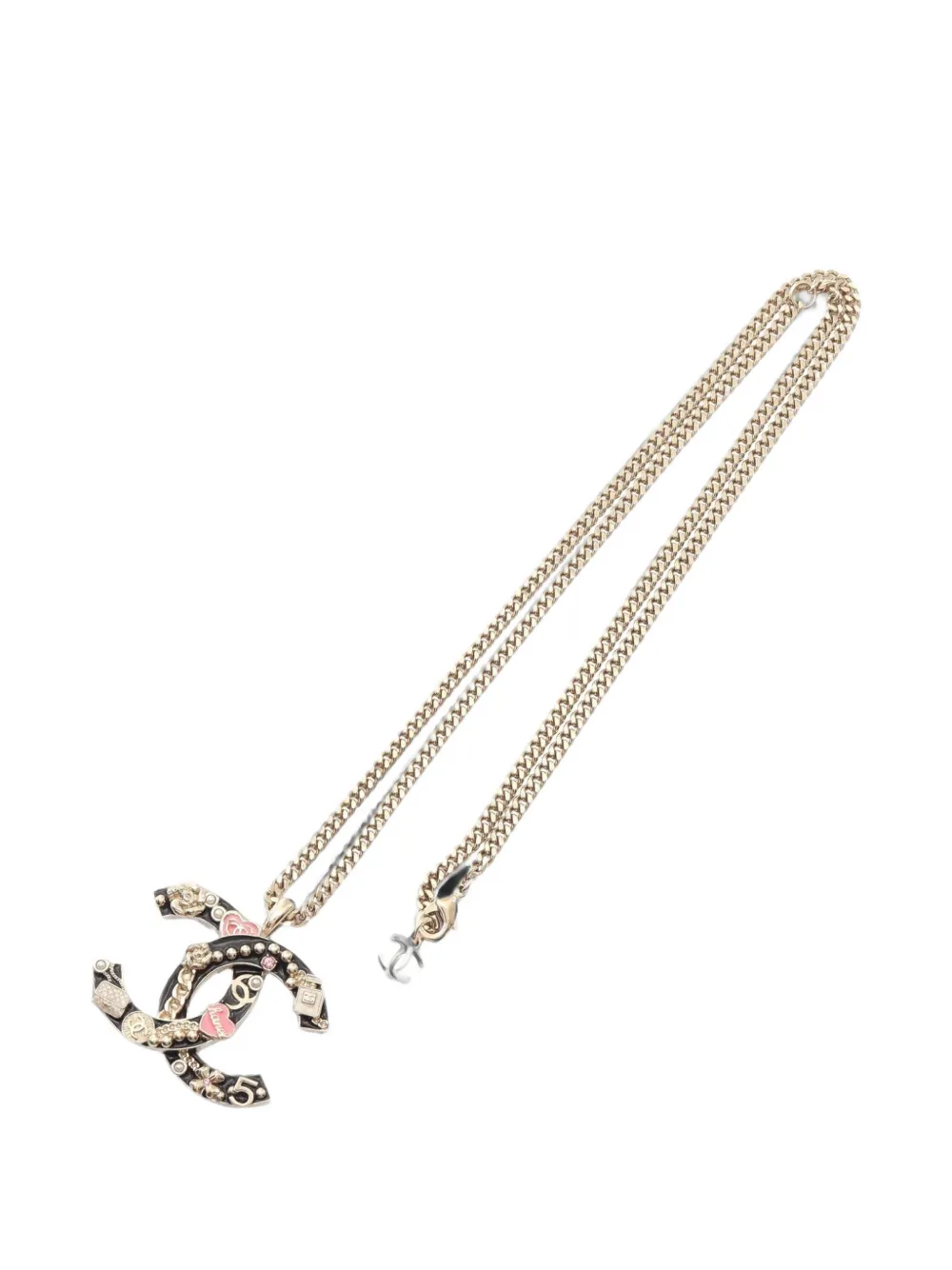 CHANEL Pre-Owned Coco Mark Icon Motif necklace - Oro