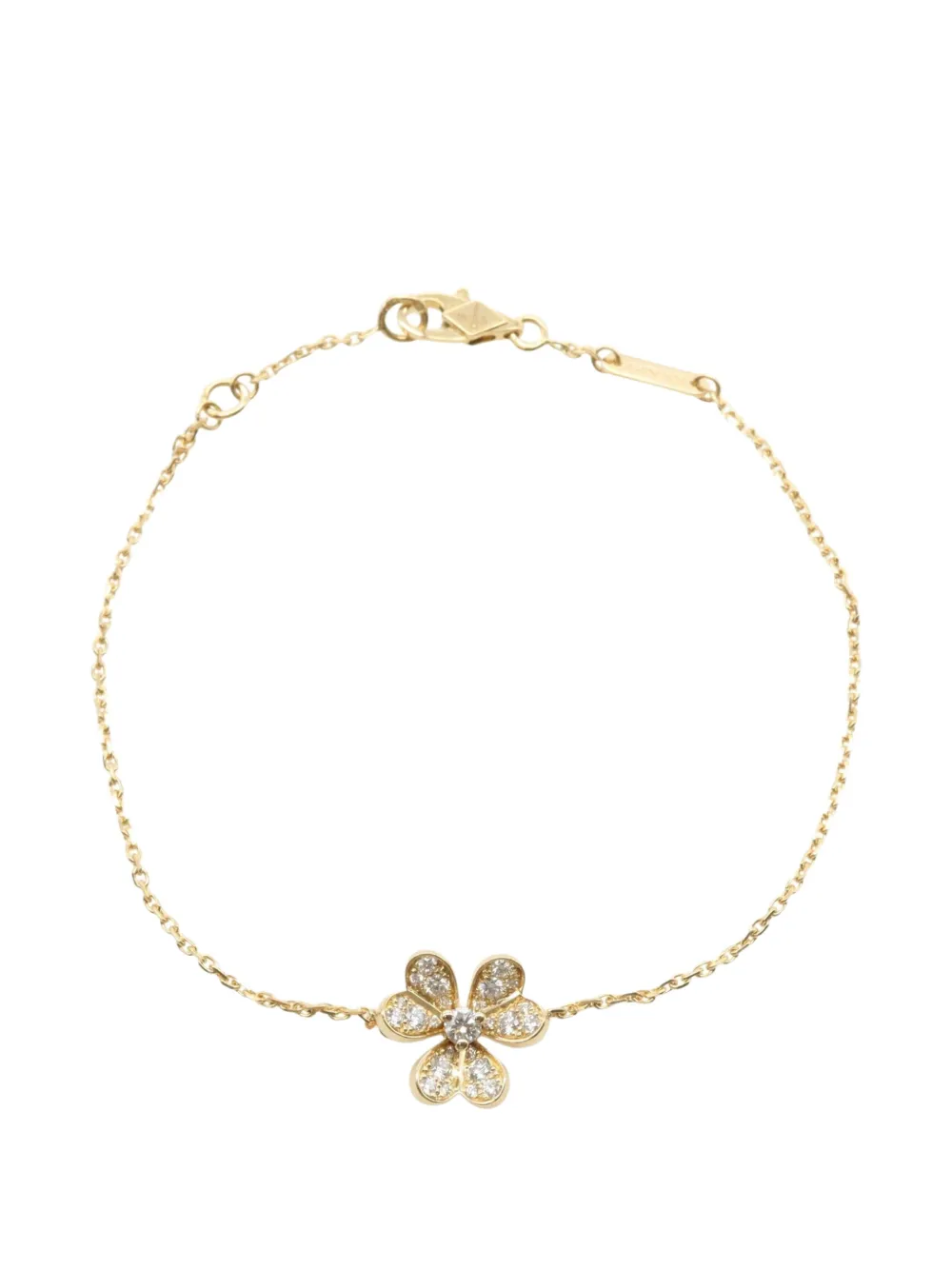 Van Cleef & Arpels Pre-Owned 2010s mini Frivole diamonds bracelet - Oro