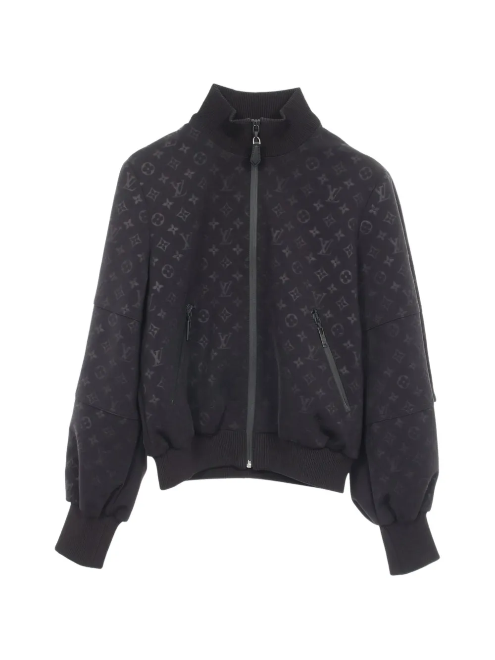 Louis Vuitton Pre-Owned 2010s monogram zip-up sweatshirt - Black