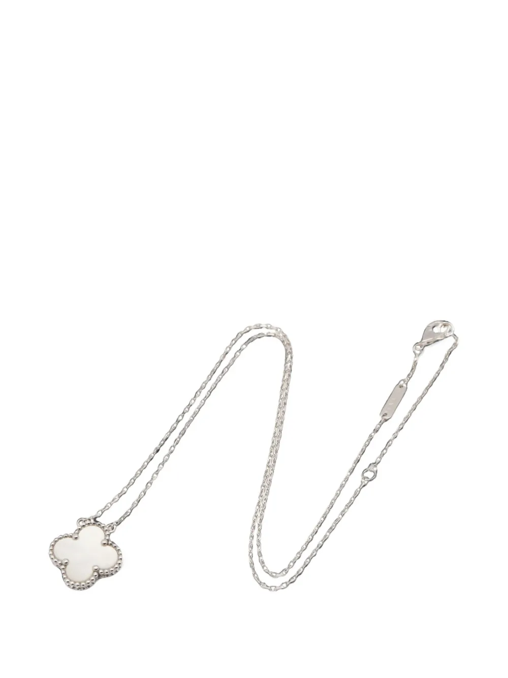 Van Cleef & Arpels Pre-Owned 2010s Alhambra Halskette mit Perlmutt - Silber