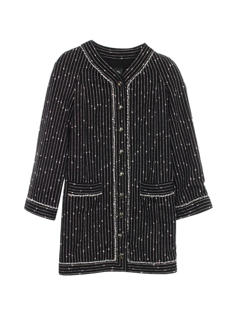 CHANEL Pre-Owned 1986-1988 button-down single-breasted coat - Nero