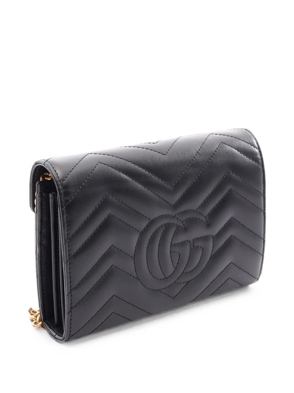 Gucci Pre-Owned 2010s GG Marmont kleine tas Zwart