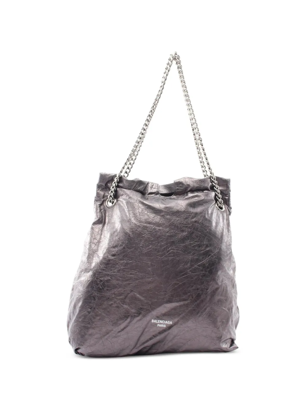Balenciaga Pre-Owned 2010s Crush Metallic-Tote Bag - Grau