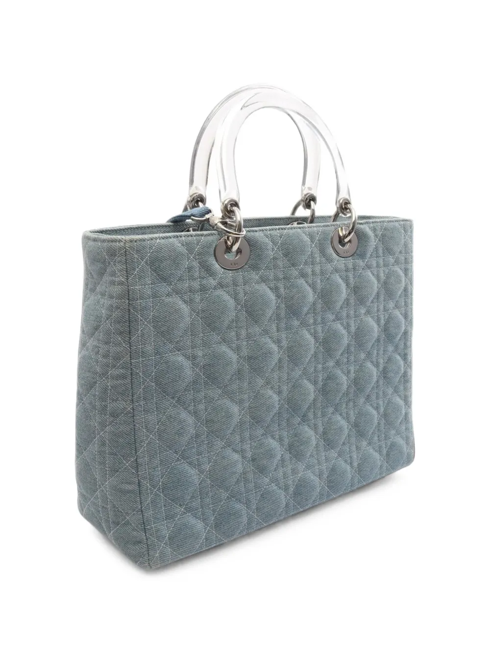 Christian Dior Pre-Owned 2010 grote Lady Dior Cannage handtas Blauw