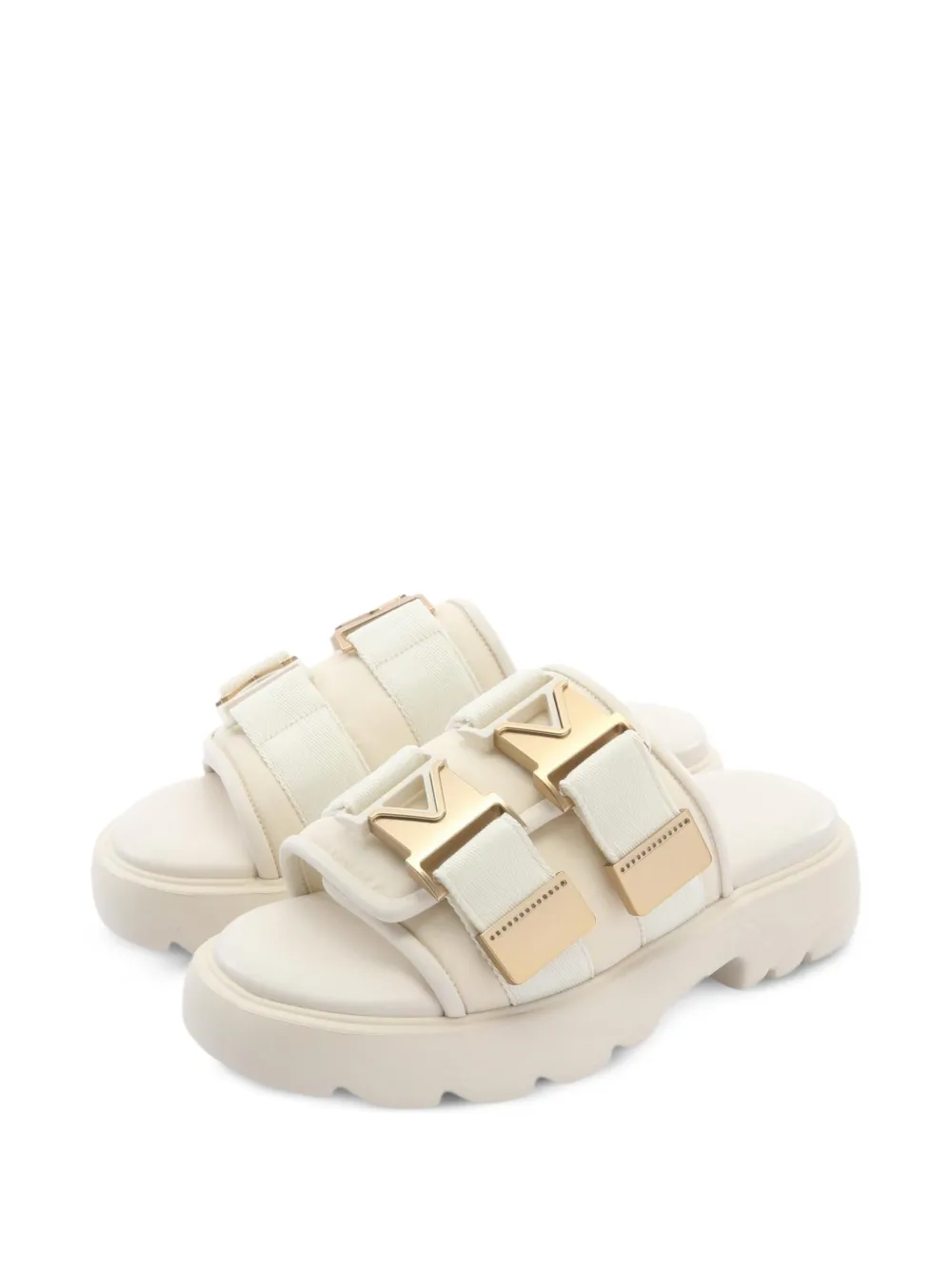 Bottega Veneta Pre-Owned 2020s Flash Sandalen mit Schnalle - Nude