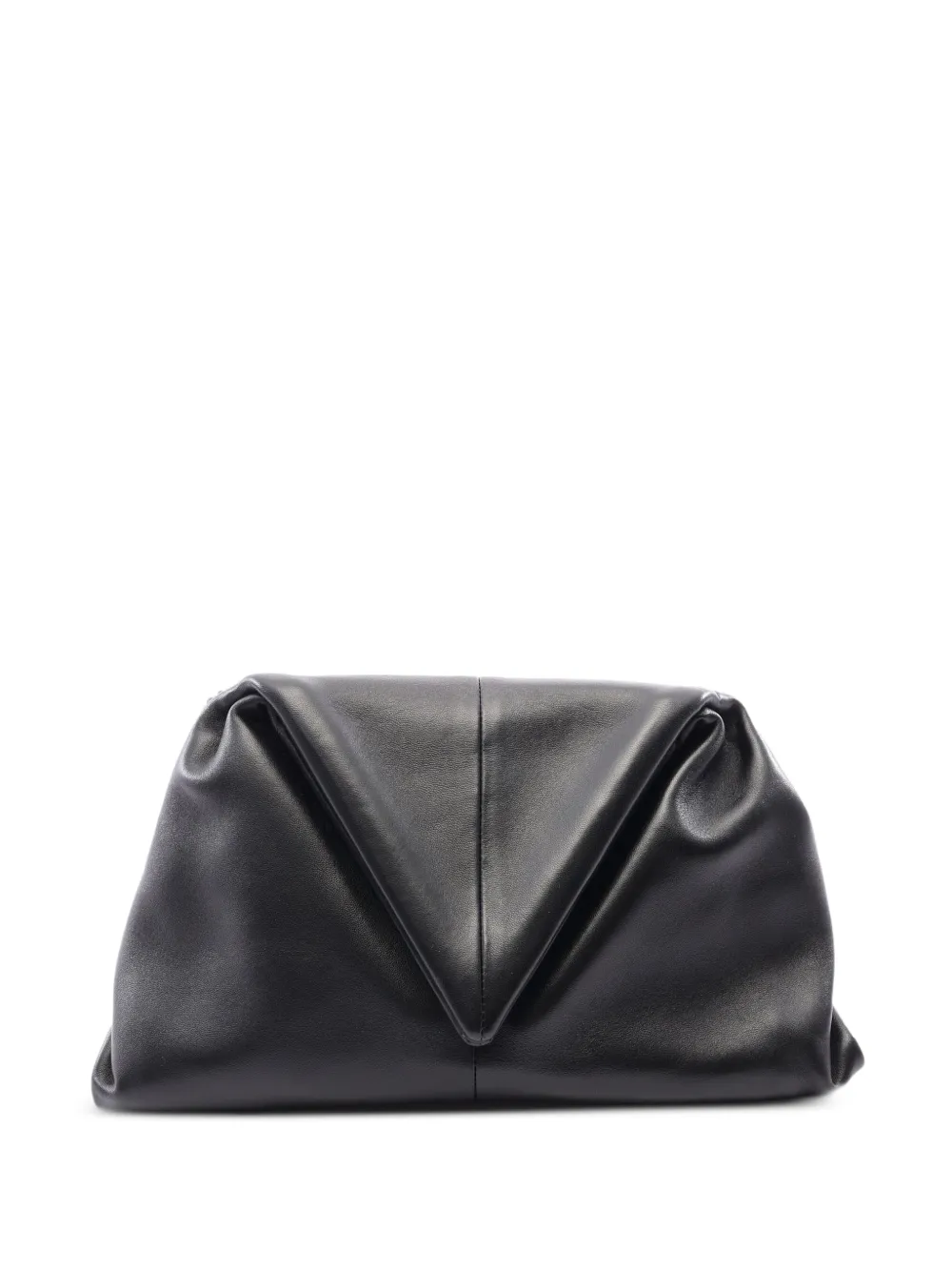 Bottega Veneta Pre-Owned 2010s Triangle Clutch mit Klappdeckel - Schwarz