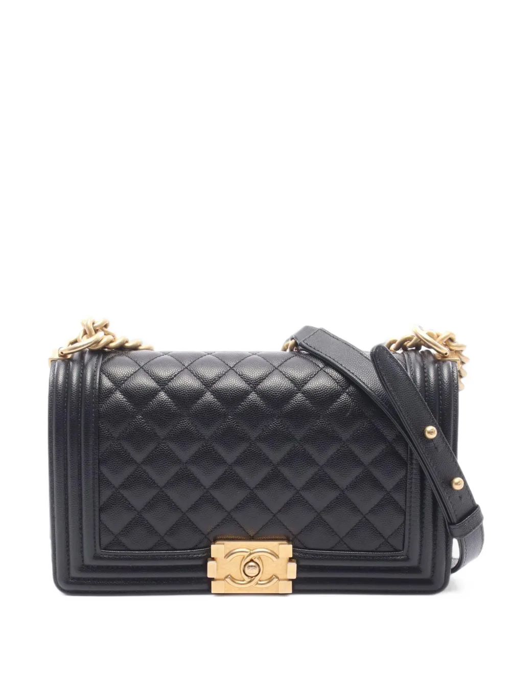 CHANEL Pre-Owned 2021-2022 Boy Chanel chain shoulder bag - Nero