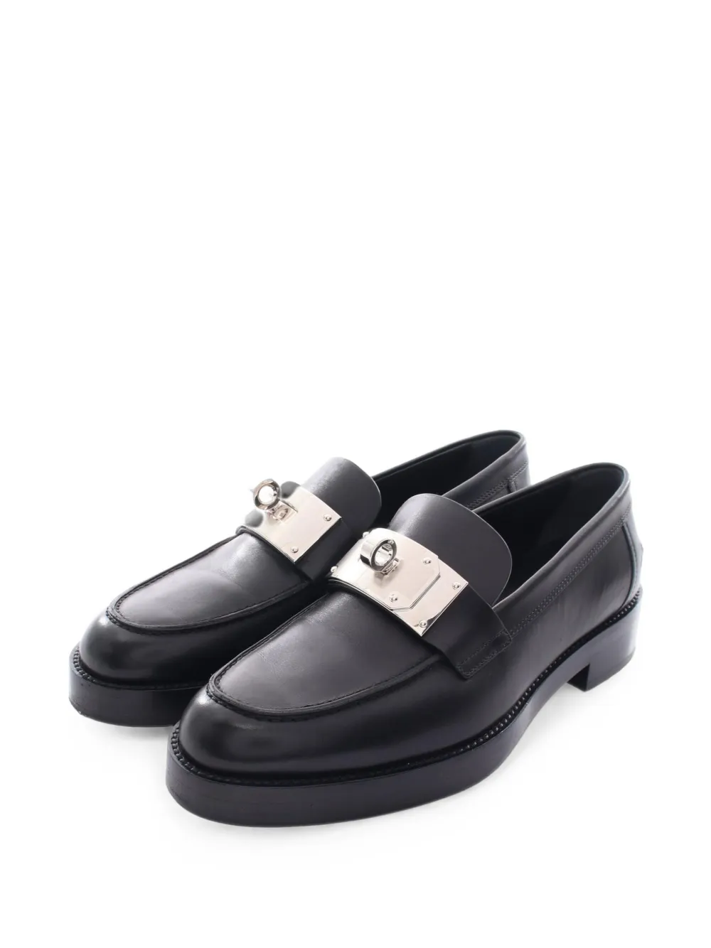 Hermès Pre-Owned mocassins Kelly à boucle (2010) - Noir Hermès Pre-Owned mocassins Kelly à boucle (2010) - Noir