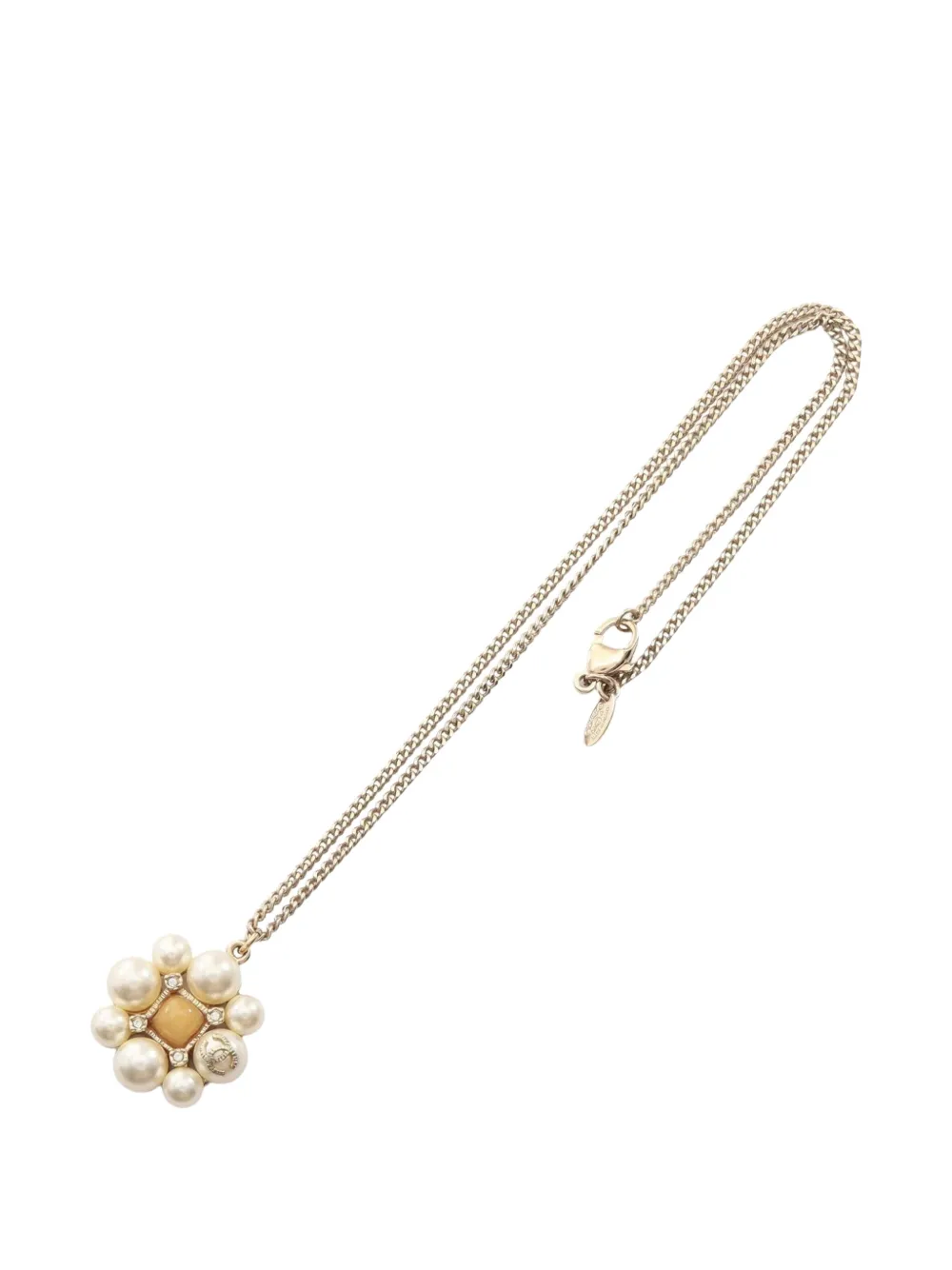 CHANEL Pre-Owned 2008 CC Coco Mark necklace - Oro
