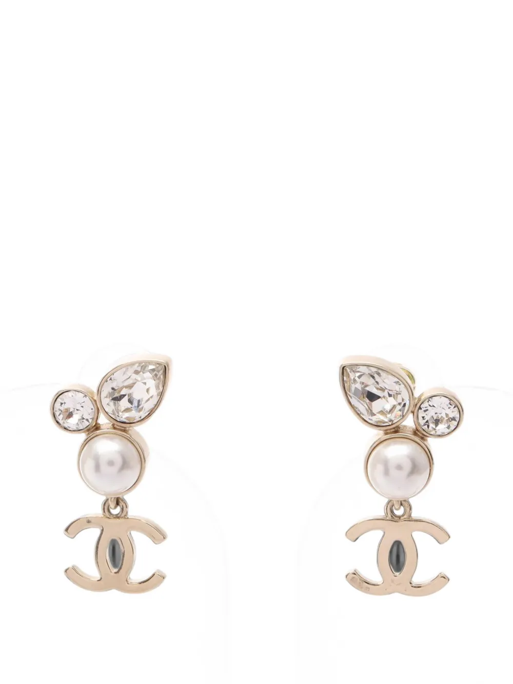 CHANEL Pre-Owned 2022 CC turn-lock drop earrings - Oro