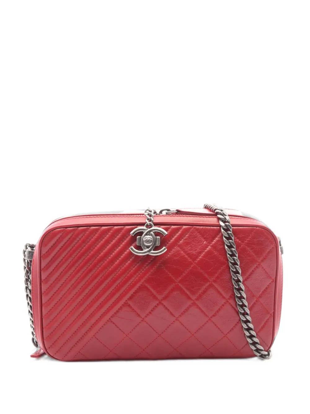 CHANEL Pre-Owned 2014-2015 Cocoboy shoulder bag - Rosso