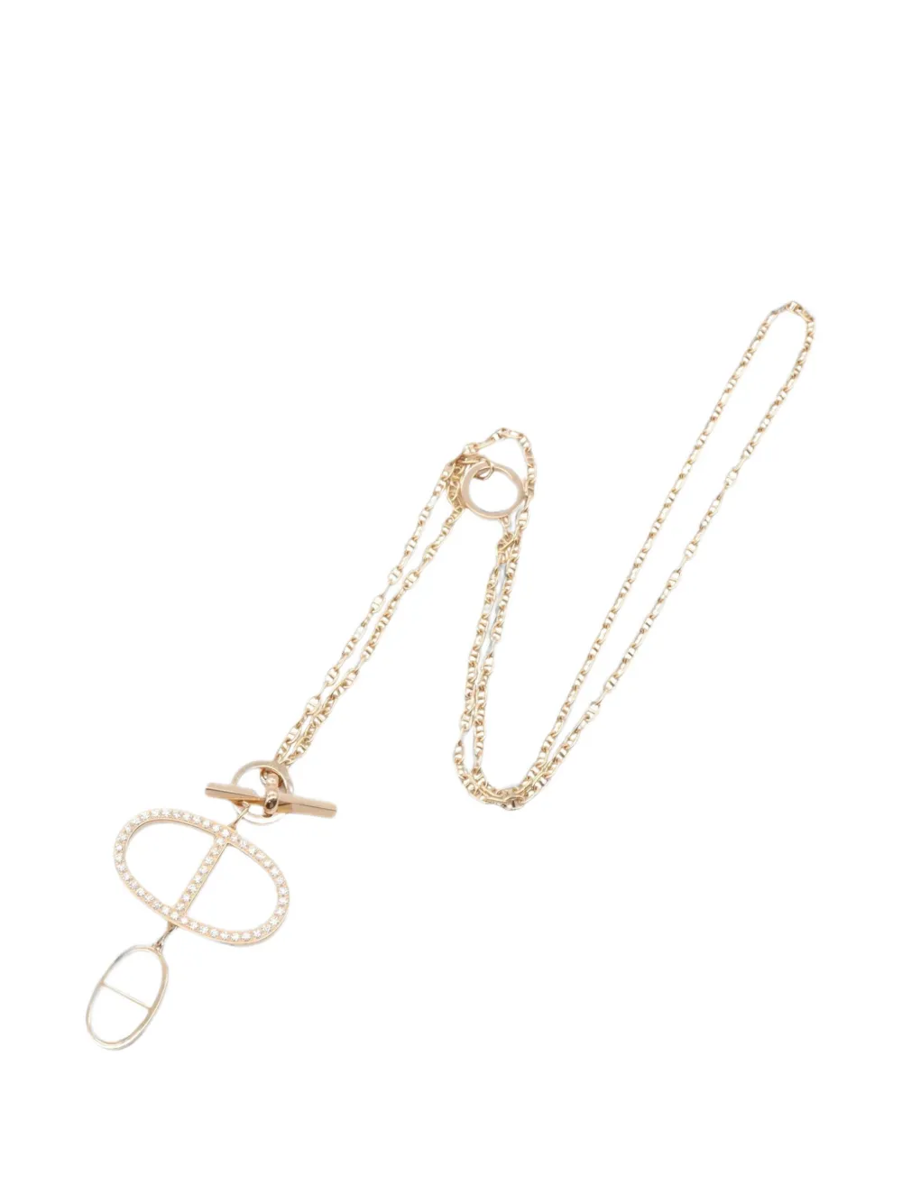 Hermès Pre-Owned 2010s Chaîne d'Ancre Verso GM necklace - Rosa