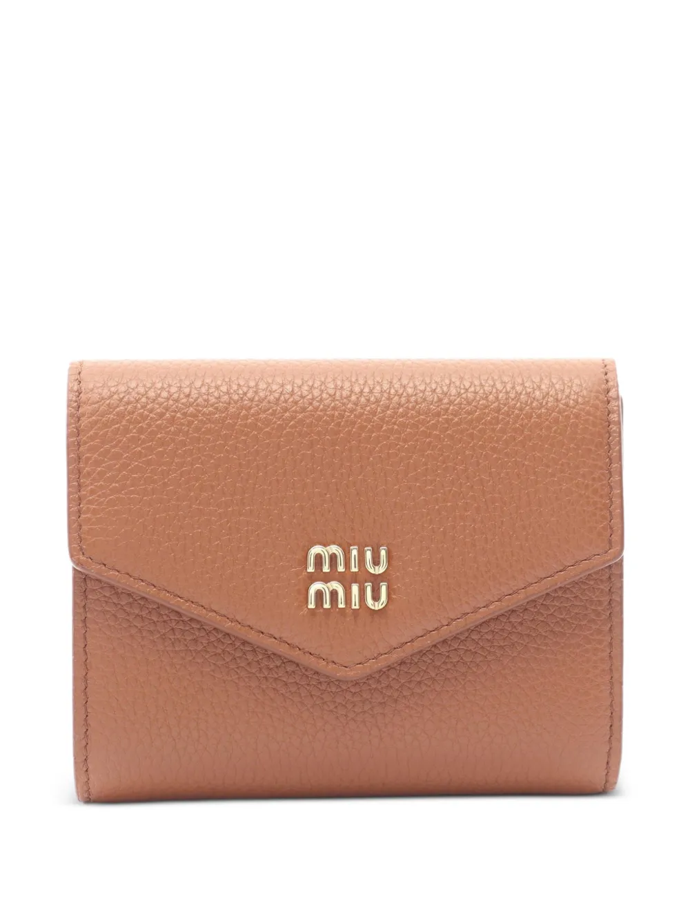 Miu Miu Pre-Owned 2020s Vit Daino trifold wallet - Marrone
