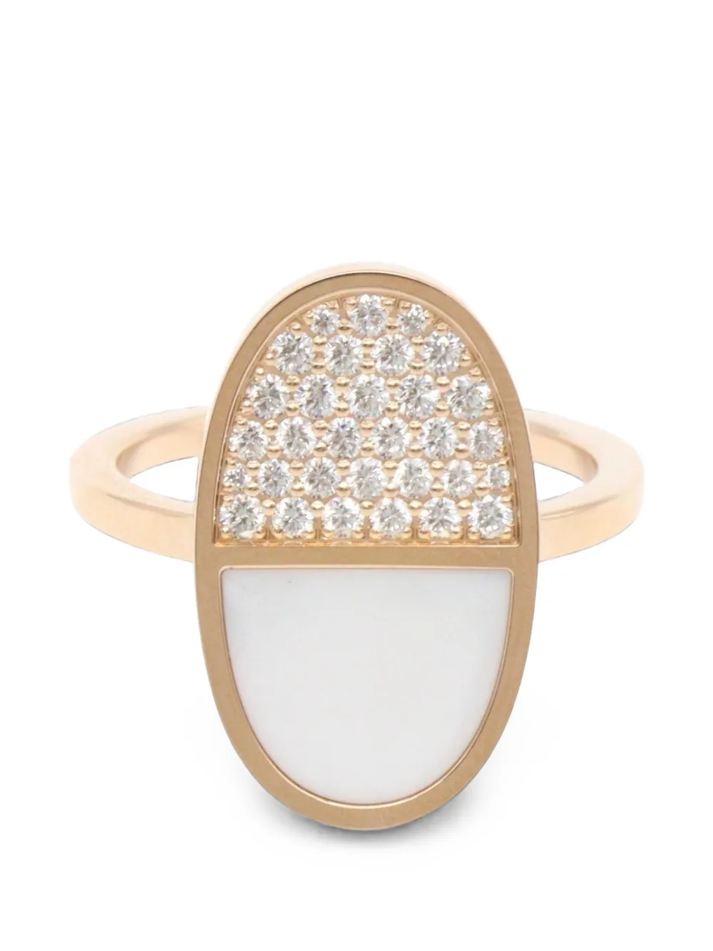 Hermès Pre-Owned 2010s MM Chaine d'Ancre Verso diamond ring - Oro