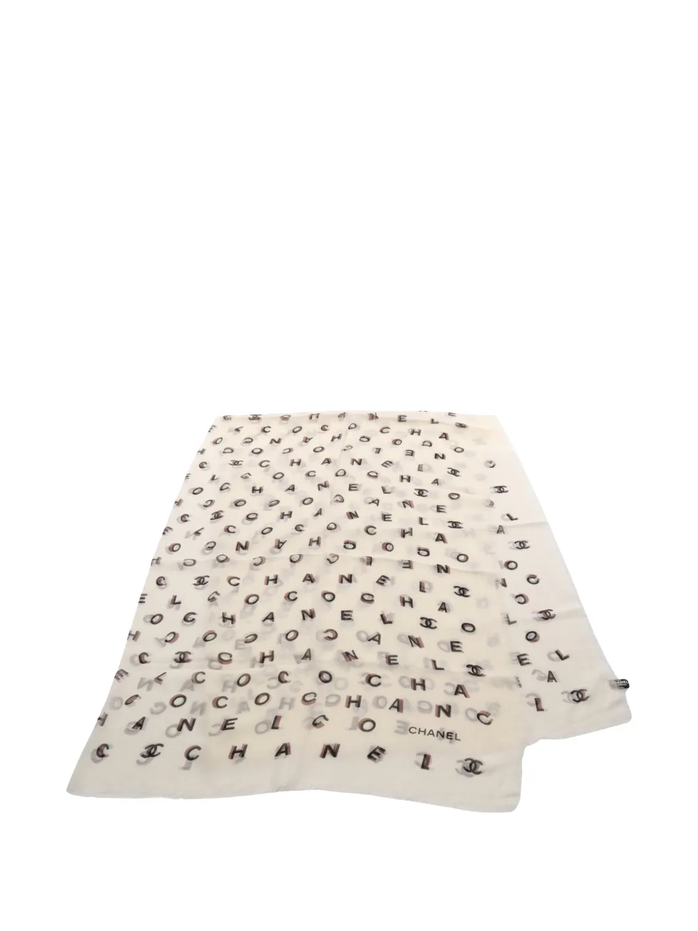 CHANEL Pre-Owned 1986-1988 Coco Mark logo scarf - Toni neutri