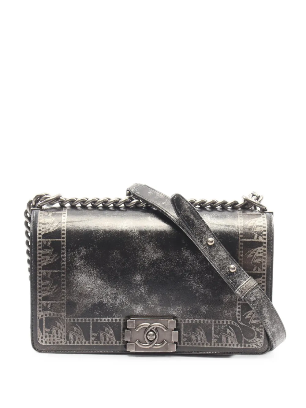 CHANEL Pre-Owned 2016-2017 Boy Chanel chain shoulder bag - Nero