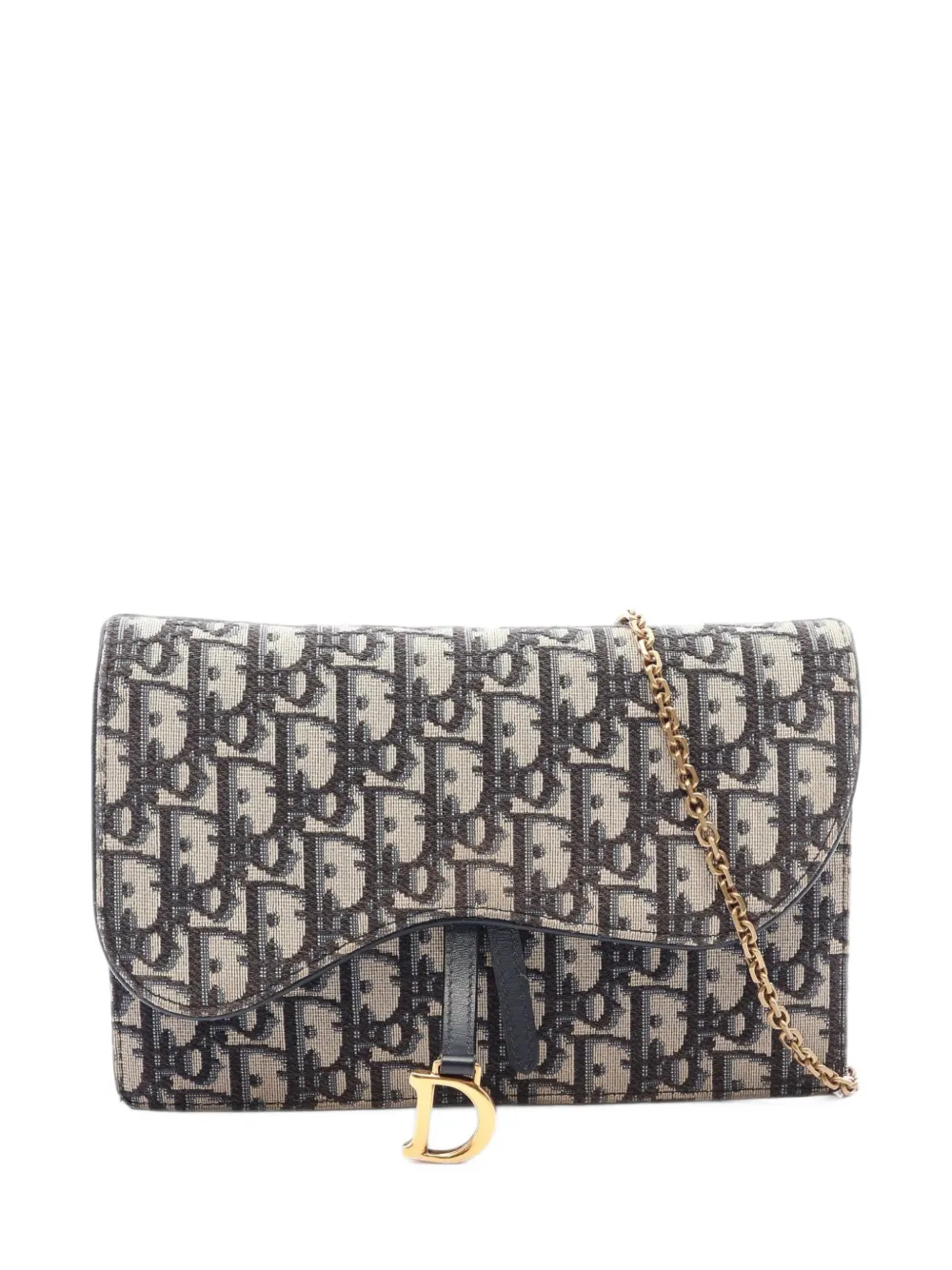 Christian Dior Pre-Owned 2000s Saddle Oblique clutch bag - Toni neutri