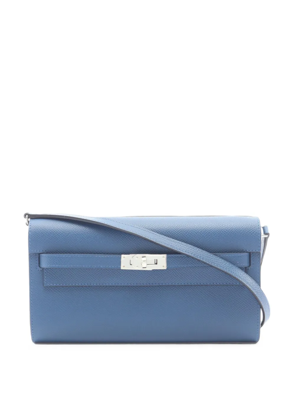 Hermès Pre-Owned portefeuille Kelly To Go à bride en chaîne - Bleu Hermès Pre-Owned portefeuille Kelly To Go à bride en chaîne - Bleu