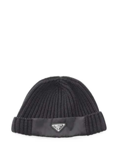 Prada Pre-Owned 2010s logo beanie hat