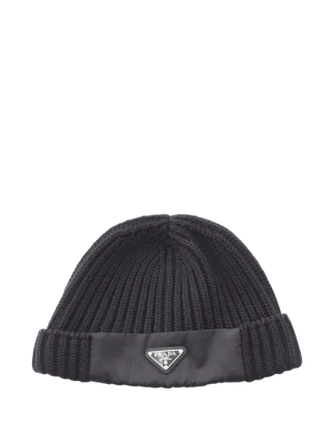 Prada Pre-Owned 2010s logo beanie hat