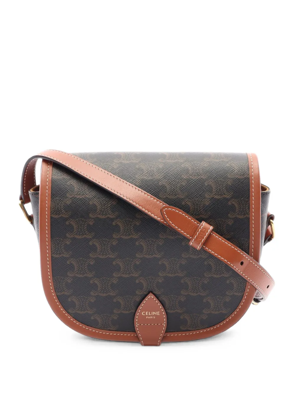Celine Pre-Owned 2010s mittelgroße Folco Triomphe Schultertasche - Schwarz